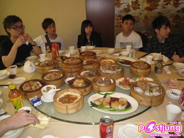 In the restaurant for breakfast