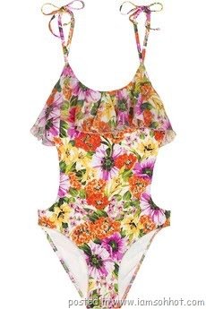 ชุดว่ายน้ำวันพีช มีระบายช่วงอก สำหรับสาวอกเล็ก