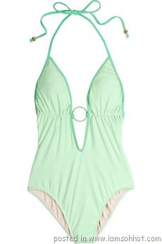 ชุดว่ายน้ำ วันพีช คล้องคอ คอวีลึก