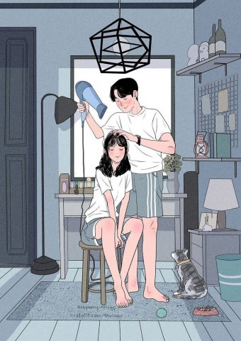 ช่วยเช็ดผม เป่าผมให้คุณ