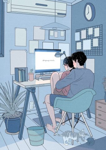 นั่งดูหนังด้วยกันก่อนนอน