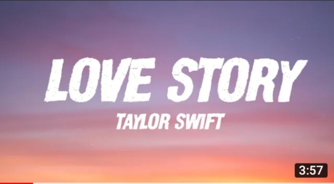 Love Story–Tylor Swift