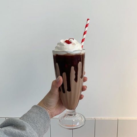 Chocolate frappe whiped cream
