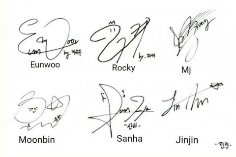 ลายเซ็นศิลปิน kpop ที่คุณชื่นชอบ ยกวง