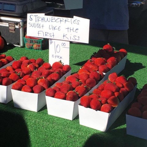 Strawberries at the market ...🍓