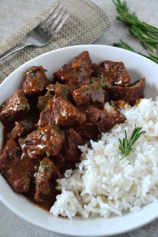 Beef rice bowl