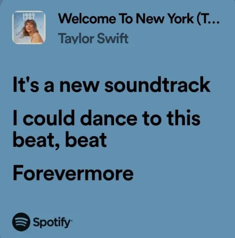 Welcome to new york - Taylor swift