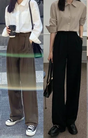 เสื้อเชิ้ตพับแขน กางเกงพอดีตัว และเข็มขัดเครื่องมือแน่นหนา — ถึงจะเรียบแต่พร้อมลุยทุกสถานการณ์ ไม่อยากให้ใครมองว่าเราเป็นตัวถ่วง (From : pinterest.com))