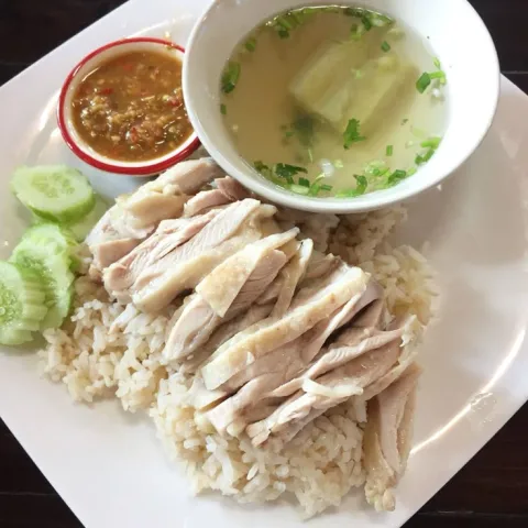 Chicken with oily rice