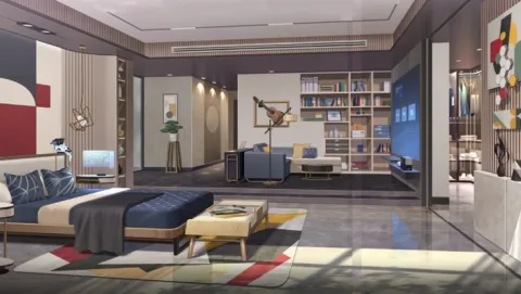 เธอพาคุณม่ที่ห้องผู้โดยสารและห้องนอนของคุณ