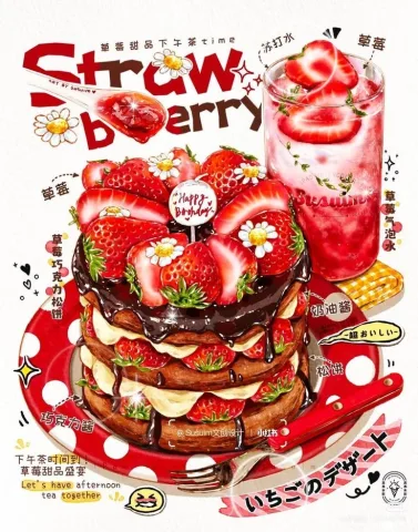 เซต แพนเค้กสตอเบอรี่ช็อกโกแลตลาวา🍫🍓