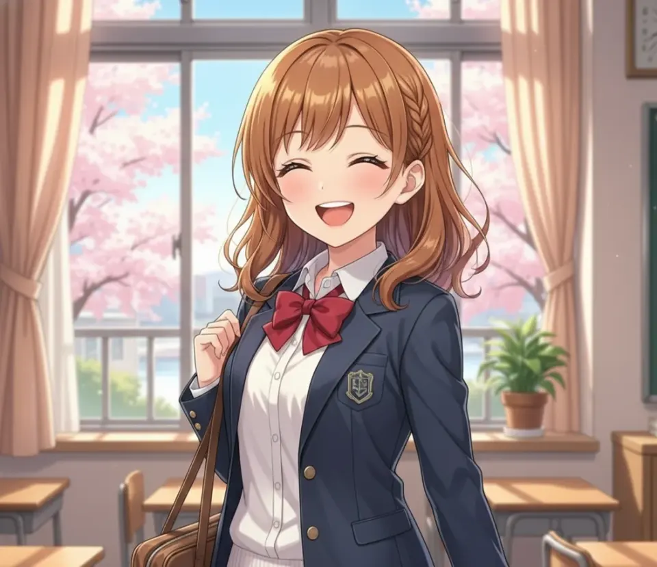 เพื่อนผู้หญิงชื่อ Satō Nana เข้ามาทักทาย “สวัสดีจ้า~ ฉันชื่อ Nana นะ! ว่าแต่เธอชื่ออะไรหรอ?”