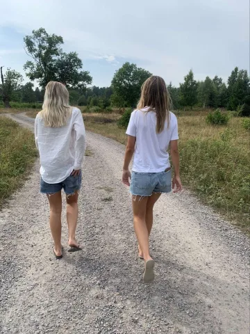 Marie & Lara. Always outside, sporty , and friendly