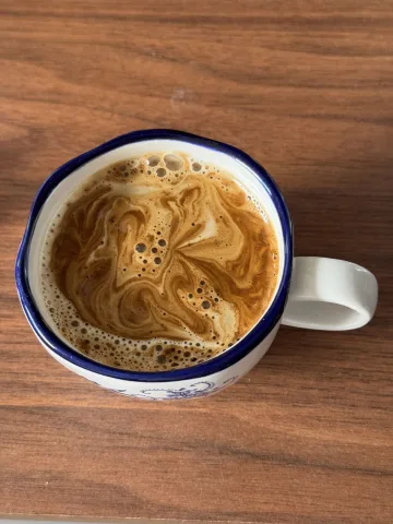 You are drinking coffee