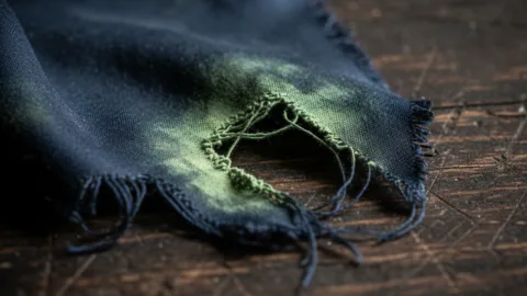 ในมือที่เย็นเฉียบของเหยื่อ เธอพยายามกำเศษผ้าไหมสีน้ำเงินเข้มเอาไว้ ซึ่งเป็นผ้าชนิดเดียวกับชุดคนรับใช้ในตระกูลแบล็กวูดผู้มั่งคั่ง แต่เมื่อคุณใช้แว่นขยายส่องดู คุณพบคราบสีเขียวอ่อนติดอยู่ที่ขอบผ้า