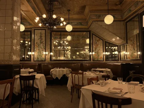 Driving out of school for a luxury dinner