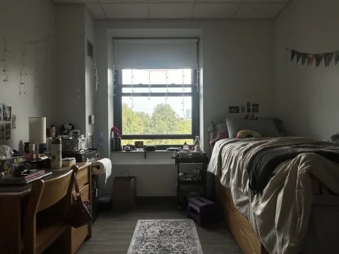 His dorm room.
