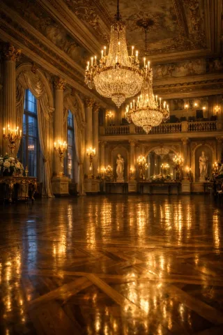 The magnificent throne at the center of the palace