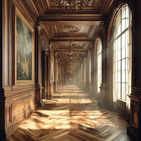 The mysterious corridors leading deeper into the palace