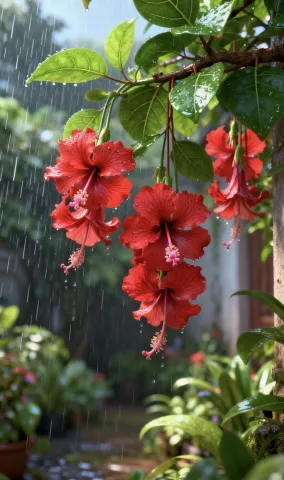 ดอกชบา 🌺 , Hibiscus , Hibiscus rosa-sinensis , 扶桑花 (F&uacute;sānghuā)