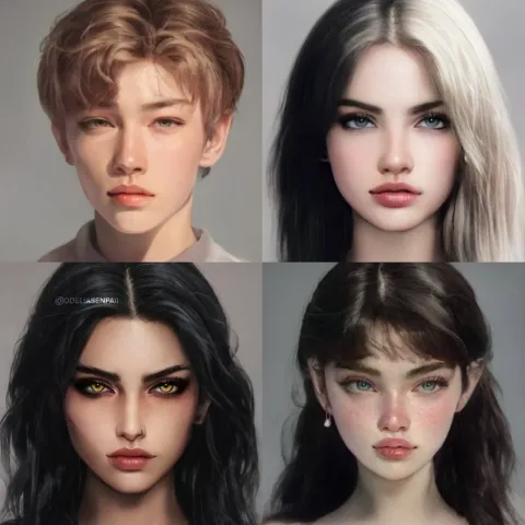 1.ฮาร์เล่ย์ 2.เฟย์ 3.จีน่า 4.เฮดี้