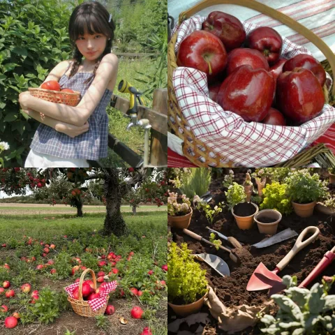 ทำสวน เก็บผลไม้