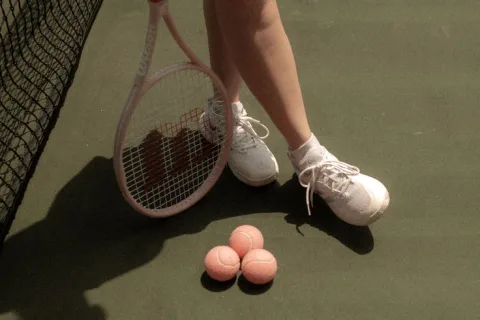 playing tennis