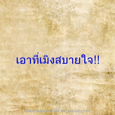 เอาที่เมิงสบายใจ!!