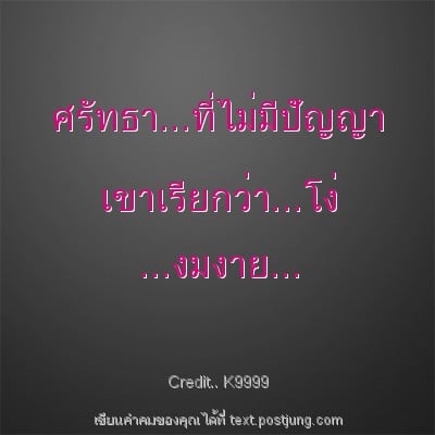 ศรัทธา...ที่ไม่มีปัญญา เขาเรียกว่า...โง่ ...งมงาย...