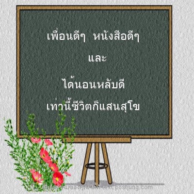 เพื่อนดีๆ หนังสือดีๆ และ ได้นอนหลับดี เท่านี้ชีวิตก็แสนสุโข