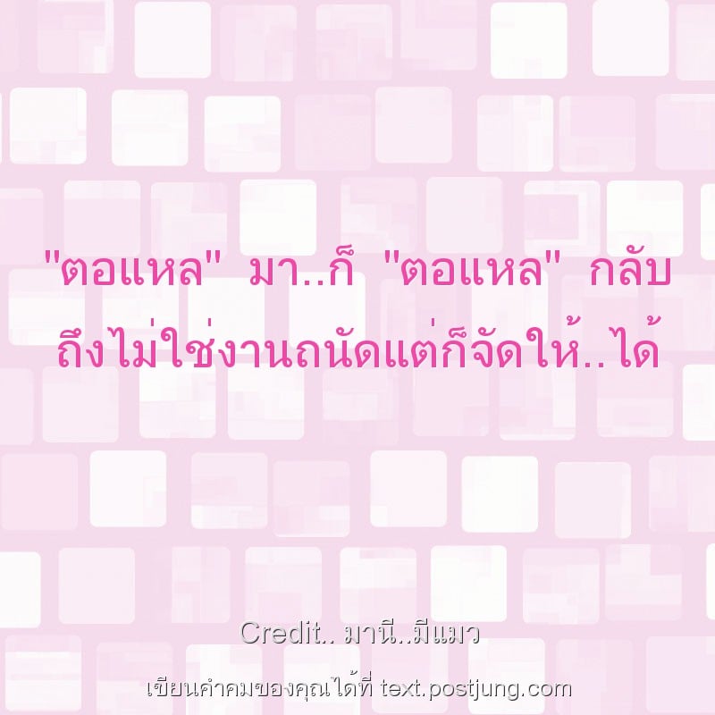 "ตอแหล" มา..ก็ "ตอแหล" กลับ ถึงไม่ใช่งานถนัดแต่ก็จัดให้..ได้