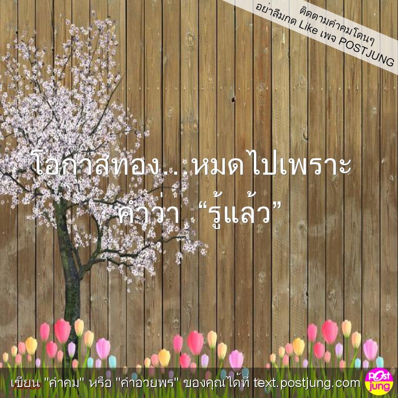 โอกาสทอง…หมดไปเพราะ คำว่า “รู้แล้ว”