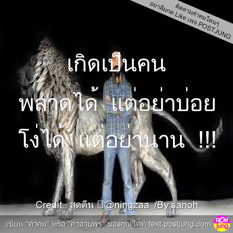 เกิดเป็นคน พลาดได้ แต่อย่าบ่อย โง่ได้ แต่อย่านาน !!!