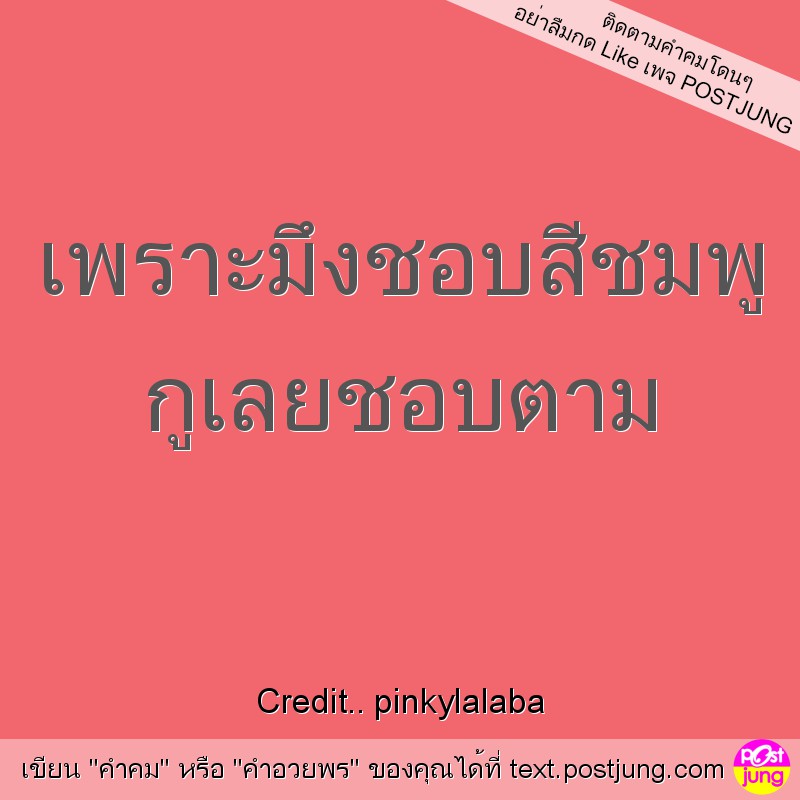 เพราะมึงชอบสีชมพู กูเลยชอบตาม