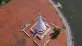ภาพถ่ายมุมสูง พระเจดีย์กลางน้ำระยอง Chedi Klang Nam Rayong (Floating pagoda Rayong)