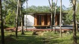 แบบบ้านสวย! บ้านสวนชั้นเดียวสไตล์ปูนเปลือย ทันสมัยเหมาะกับการพักผ่อน