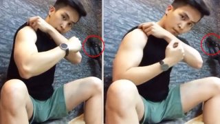 หนุ่มโชว์กล้าม แต่ชาวเน็ตโฟกัสผิดจุด