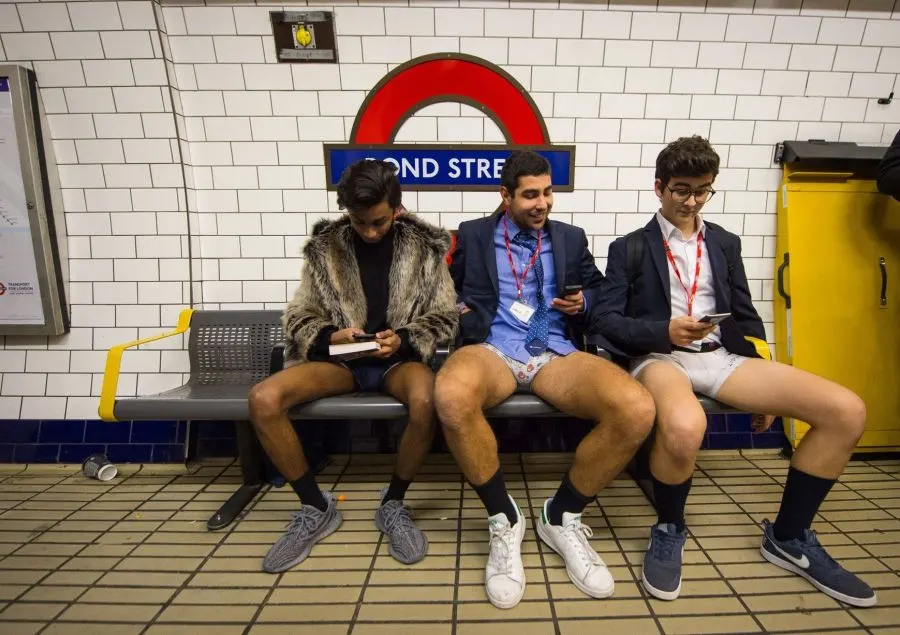 ผลการค้นหารูปภาพสำหรับ No Trousers Tube Ride 2018