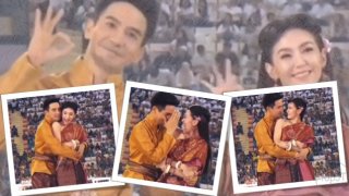 เบลล่าเขินหนักมาก..เจอพี่หมื่นโป๊ปกระชากมากอดกลางสนามฟุตบอล