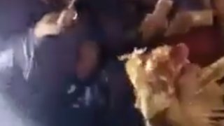 ถ่ายไว้ เผื่อไก่บ้านใครหาย!! สาวแต่งหวิวโชว์กิน "ไก่ดิบ" ต่อหน้าหนุ่มๆ นับสิบ