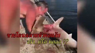น่ากลัวมากๆ ชายถูกฉลามหัวค้อนงับแขน