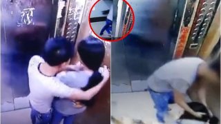 "หื่นได้ใจ" ชายเดินตามสาว เข้าปล้ำคาลิฟต์...