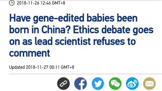 นักวิทยาศาสตร์จีน ตัดต่อพันธุกรรม​เด็กทารก​ต้าน HIV ได้เป็นครั้งแรกของโลก