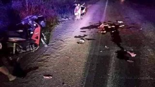 สยองเกลื่อนถนน!!! เศษเนื้อกระจายเกลื่อนเต็ม 2 ข้างทาง