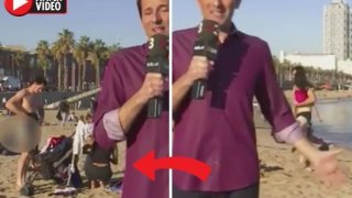 คนนับล้านต้องตะลึ่ง! ขณะรายงานข่าวอยู่ จู่ๆก็มีคนแก้ผ้าโชว์ (มีคลิป)