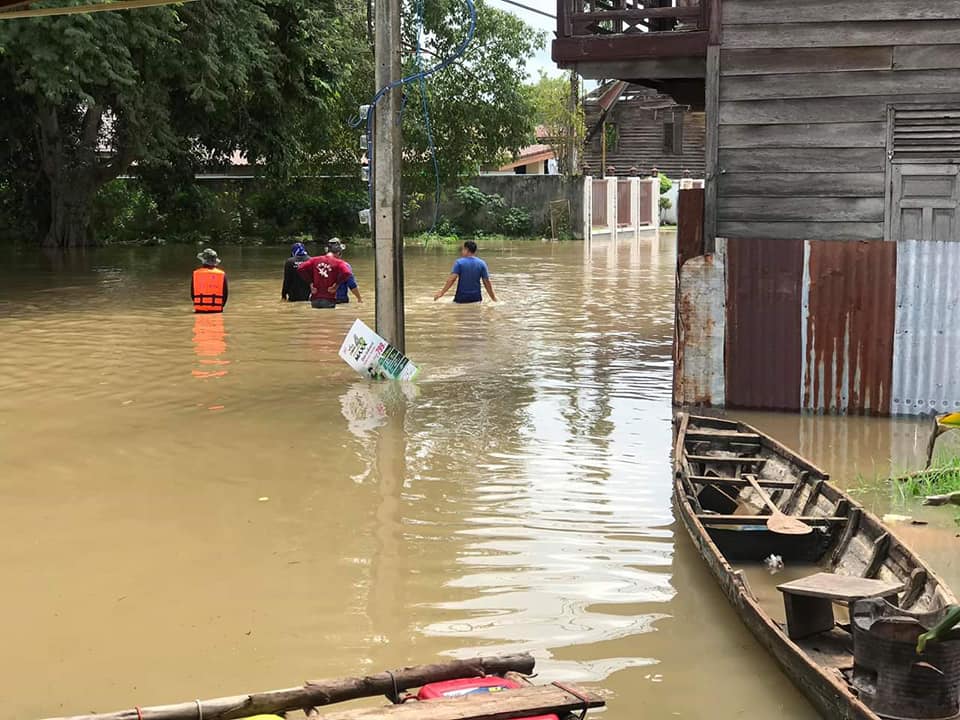 ภาพน้ำท่วมล่าสุดจากเทศบาลพิบูลมังสาหาร จ.อุบลราชธานี