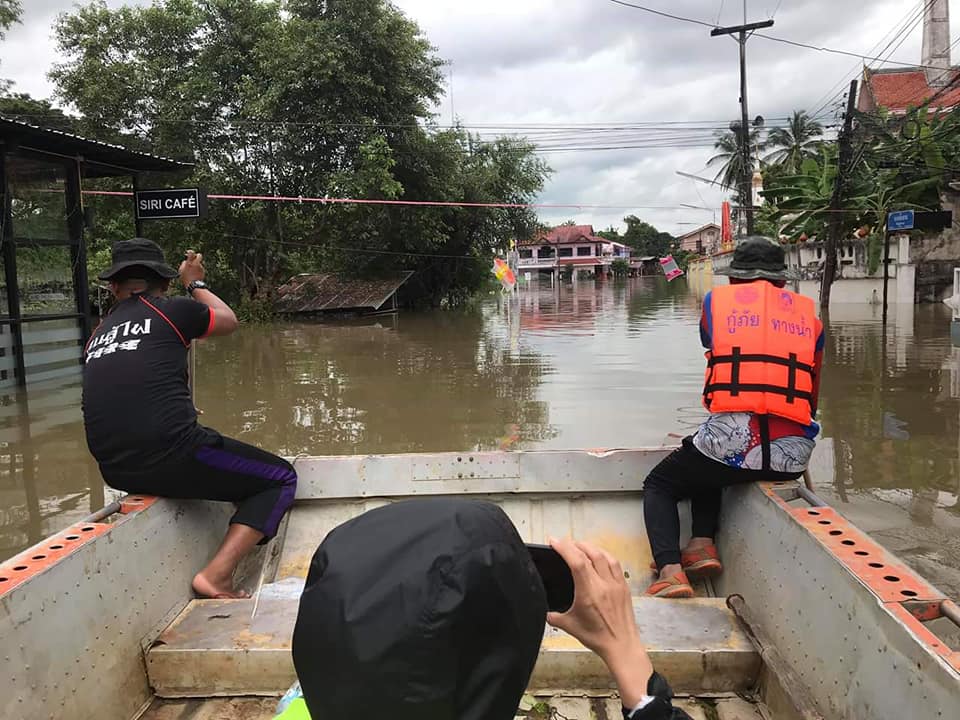 ภาพน้ำท่วมล่าสุดจากเทศบาลพิบูลมังสาหาร จ.อุบลราชธานี