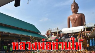 หนุ่มใหญ่ ถวายหัวหมู 1,200 หัว แก้บนหลวงพ่อสมหวัง หลังถูกรางวัล 12 ล้าน