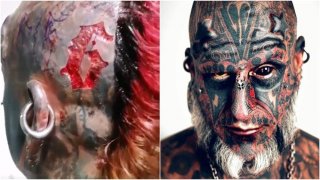 ชายผู้คลั่งไคล้การดัดแปลงร่างกาย เจาะถุงอัณฑะ และสลัก '666' ไว้ในกะโหลกศีรษะของเขา