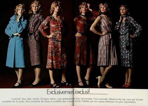 19 ภาพโฆษณาของแฟชั่นเสื้อผ้าในยุค 70